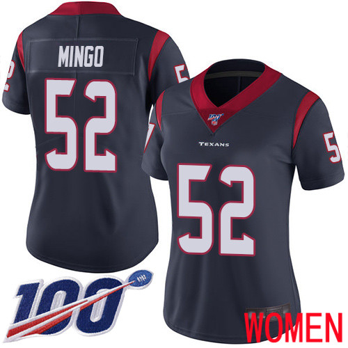 Houston Texans Limited Navy Blue Women Barkevious Mingo Home Jersey NFL Football #52 100th Season Vapor Untouchable->houston texans->NFL Jersey
